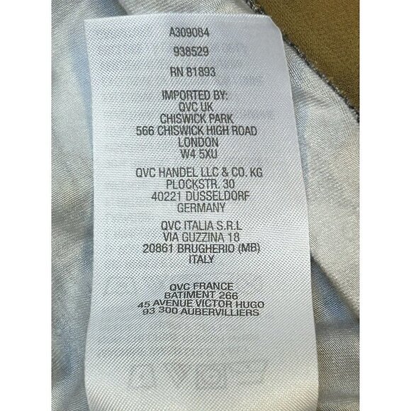 LOGO Lori Goldstein Sz M Fall Colors Print Stretch Jersey Cardigan Top Pockets - Picture 8 of 16